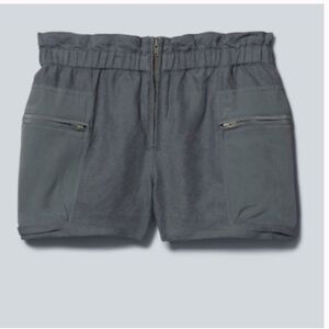 Aritizia Wilfred Free Paradis Linen Shorts in Gray size 10